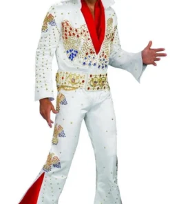 Rubie's Elvis Presley Hire Costume Collector's Edition American Eagle Aloha Fancy Dress Mens