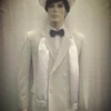 Disguises Gangster White Pin Striped 1920's Men's Costume For Hire