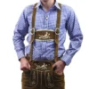 Disguises Mens Oktoberfest Traditional Authentic Lederhosen And Blue Shirt