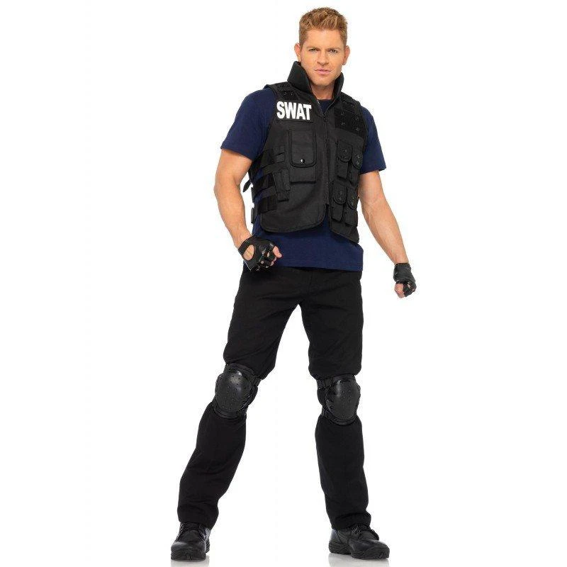 Leg Avenue Police SWAT Commander Mens Adult Costume Police Vest FBI Jacket 3 Leg Avenue Police SWAT Commander Mens Adult Costume Police Vest FBI Jacket