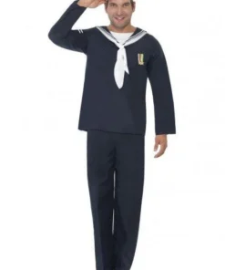 Smiffy's Sailor Vintage Naval Seaman Uniform Costume