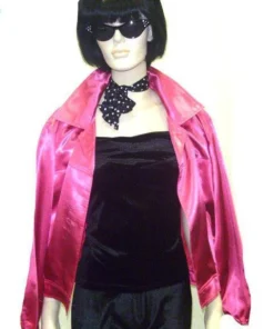 Disguises Pink Ladies Jackets Women's Hire Costume 1950's Grease Fancy Dress Womens