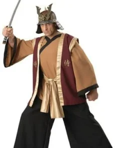 Disguises Samurai Warrior Mens Hire Costume