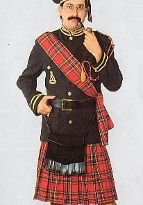 Disguises Mens Scotsman Men's Hire Costume Kilt Fancy Dress