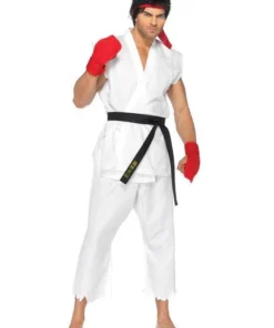 Disguises Mens Ryu Street Fighter Men's Video Game Hire Costume