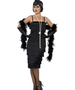 Smiffy's Flapper 1920's Longer Fringed Adult Costume Womens