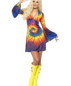 Smiffy's Retro 1960's Tie Dye Womens Costume