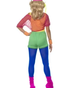 Smiffy's Olivia Newton John 80's Aerobics Work Out Let's Get Physical Costume Womens
