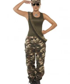 Smiffy's Army Khaki Camouflage Women's Costume Womens