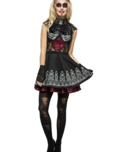 Smiffy's Womens Day Of The Dead Mexican Halloween Costume