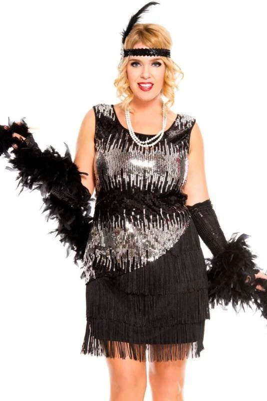 Music Legs Fearless Flapper Gatsby Flapper Black Plus Size Womens Costume 3 Music Legs Fearless Flapper Gatsby Flapper Black Plus Size Womens Costume
