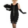 Elevate Costumes Flapper 20's Black Plus Size Dress Full Fringing Women's Hire Costume Womens