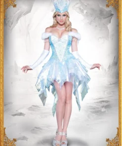 In Character Elsa Snow Queen Deluxe Adult Womens Fancy Dress Adult Hire Costume