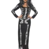 Smiffy's Skeleton Dress Women's Halloween Costume Womens