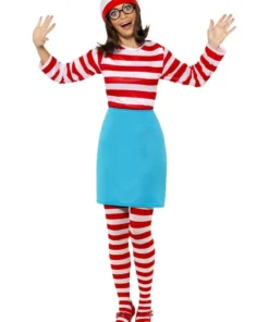 Smiffy's Womens Wenda Where's Wally Adult Costume Wheres Waldo Book Week Fancy Dress