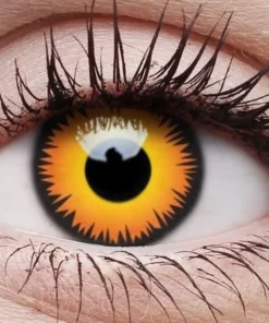 ColourVue Werewolf Halloween Contact Lenses Orange Eye Contacts 3 Months Womens 8 ColourVue Werewolf Halloween Contact Lenses Orange Eye Contacts 3 Months Womens