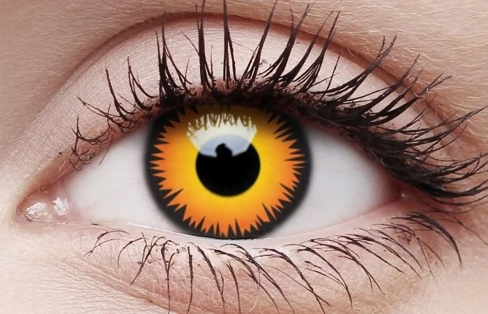 ColourVue Werewolf Halloween Contact Lenses Orange Eye Contacts 3 Months Womens 5 ColourVue Werewolf Halloween Contact Lenses Orange Eye Contacts 3 Months Womens