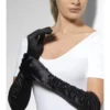 Smiffy's Black Ruched Temptress Gloves