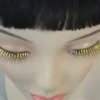 Carnival Products Womens Eyelashes Tinsel Black And Gold