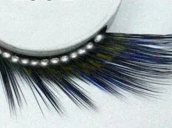 Carnival Products Womens Tint And Crystals Blue Eyelashes Black