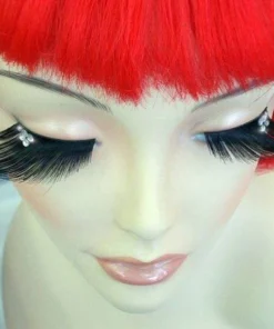 Carnival Products Crystals False Extra Long Eyelashes Black Womens
