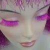 Carnival Products Womens Tinsel Pink False Eyelashes Pink