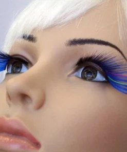 Carnival Products Feather Tip Blue False Eyelashes