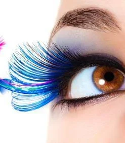 Carnival Products Feather Tip Blue False Eyelashes