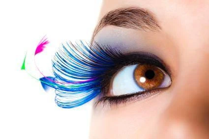 Carnival Products Feather Tip Blue False Eyelashes 4 Carnival Products Feather Tip Blue False Eyelashes