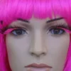 Carnival Products Oversized Pink & Black False Eyelashes Womens