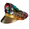 Sweidas Burning Man Sequined Rainbow Festival Hat