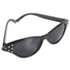 Tomfoolery Cat Eye 50s Black Sunglasses With Diamantes