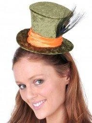 Tomfoolery Mad Hatter Hat Mini Green Costume Hat