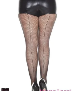Music Legs Fishnets Black Pantyhose Tights Stockings With Back Seam