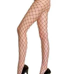 Music Legs Fishnet Black Stockings Pantyhose Big Large Diamond Net Womens