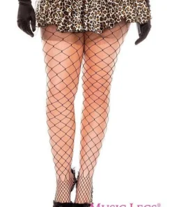 Music Legs Fishnet Pantyhose Big Diamond Net Plus Size Womens