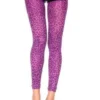 Music Legs Womens Tights Leopard Print Opaque Footless Purple Animal Print Tights 2 Music Legs Womens Tights Leopard Print Opaque Footless Purple Animal Print Tights