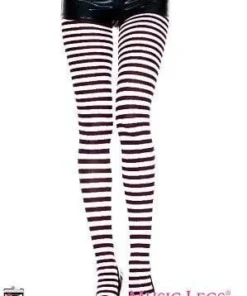 Music Legs Womens Striped Coloured Tights Fancy Dress Stockings