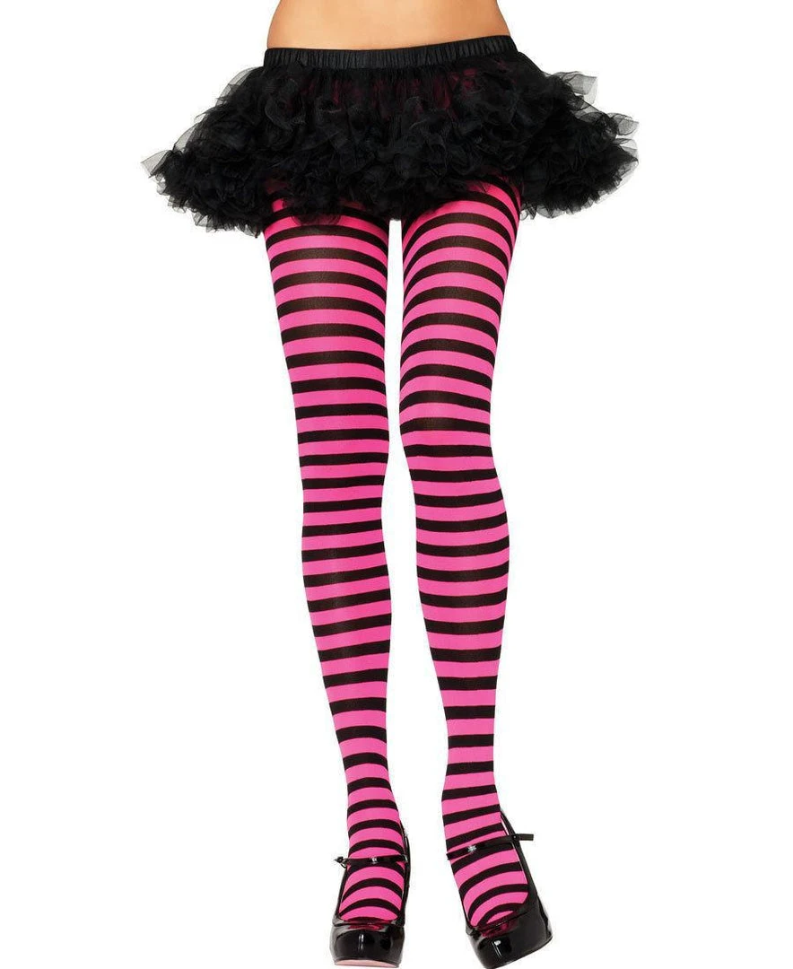 Music Legs Womens Striped Coloured Tights Fancy Dress Stockings 9 Music Legs Womens Striped Coloured Tights Fancy Dress Stockings