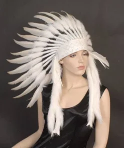 Interalia American Native Indian Headdress White Womens