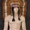 Interalia Native American Indian Headdress Tan Tip Feather