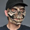 Carnival Products Skull Halloween Mask With Cap And Moving Mouth Mens 1 Carnival Products Skull Halloween Mask With Cap And Moving Mouth Mens