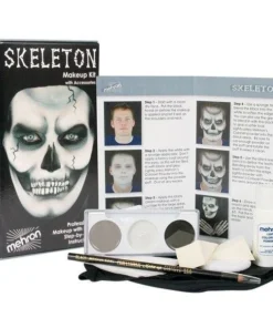 Mehron Skeleton Halloween Costume MakeUp Kit