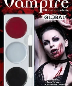 Global Colours Womens Vampire Facepaint Palette Kit