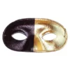 Tomfoolery Masquerade Half Gold And Black Eye Mask
