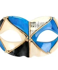 Tomfoolery Joker Mask Blue And Black Men's Harlequin Masquerade Womens