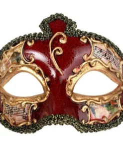 Tomfoolery Salvatore Venetian Style Men's Masquerade Mask Salvatore Red Buy Costumes