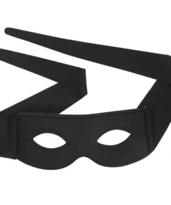 Tomfoolery Zorro Black Tie Up Eye Mask Hero Masquerade