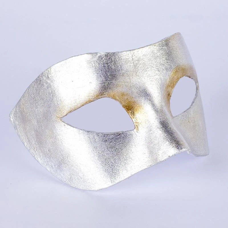 Carta Alta Womens Masquerade Silver Plain Eye Mask Unisex Venetian 4 Carta Alta Womens Masquerade Silver Plain Eye Mask Unisex Venetian