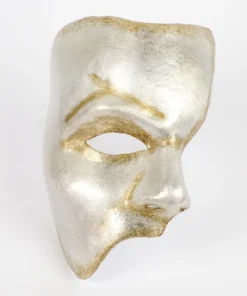 Carta Alta Phantom Of The Opera Venetian Mask Silver Masquerade Mens